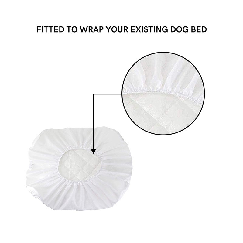 Midlee Quilted Waterproof Dog Bed Cover - Mattress Protector (24" x 18") - Image 5